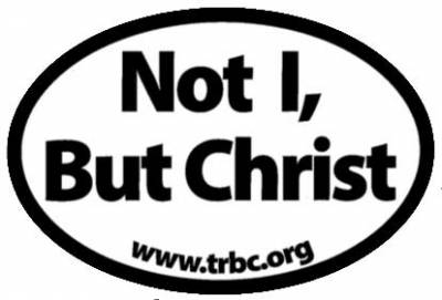 Free Decal - Not I But Christ