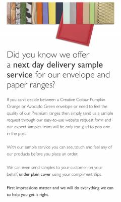 Free Envelope Sample