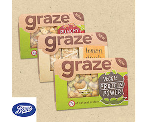 Free Graze Snack at Boots Stores- O2 Priority