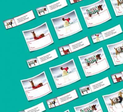 Free Heifer holiday address labels