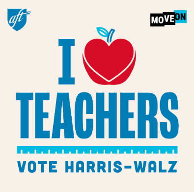 FREE \"I Heart Teachers\" sticker from MoveOn