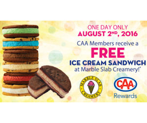  Free Ice Cream Sandwich at Marble Slab 