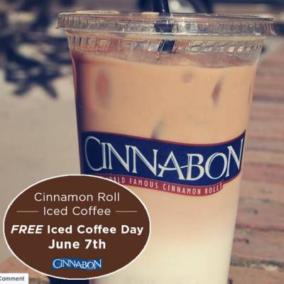 Free Iced Coffee at Cinnabon