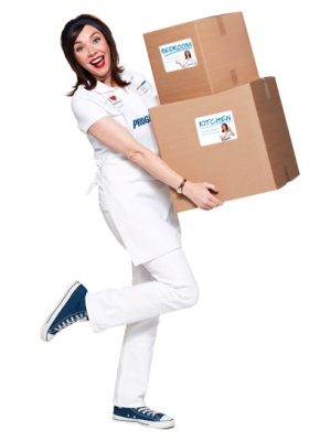 free moving box labels from Progressive