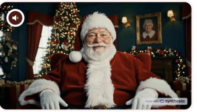 Free personalized Santa video