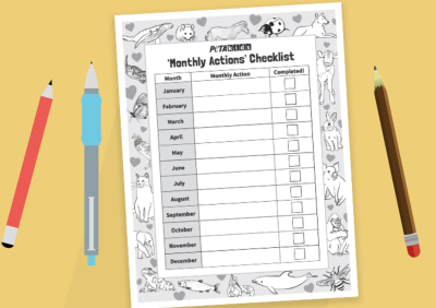 free PETA Kids “I Stand Up for Animals” pencil