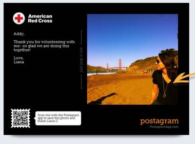 FREE  postcard from American Red Cross