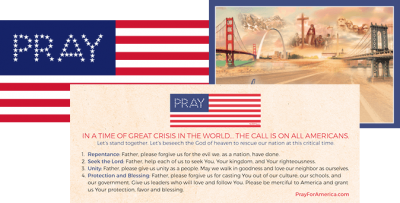 Free Pray for America Sticker