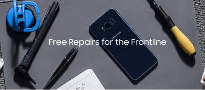 free repairs for Samsung phones for first responder or healthcare professional