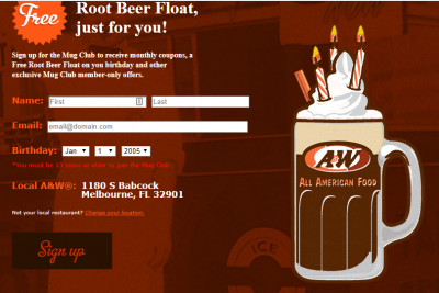 FREE Root Beer Float at A&W