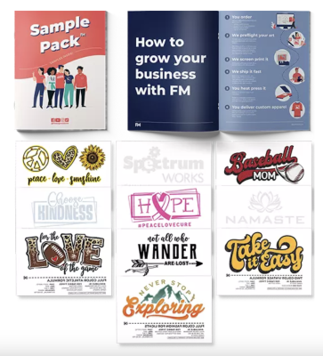 Free Sample of FM Expressions Screen Printed Heat Transfers