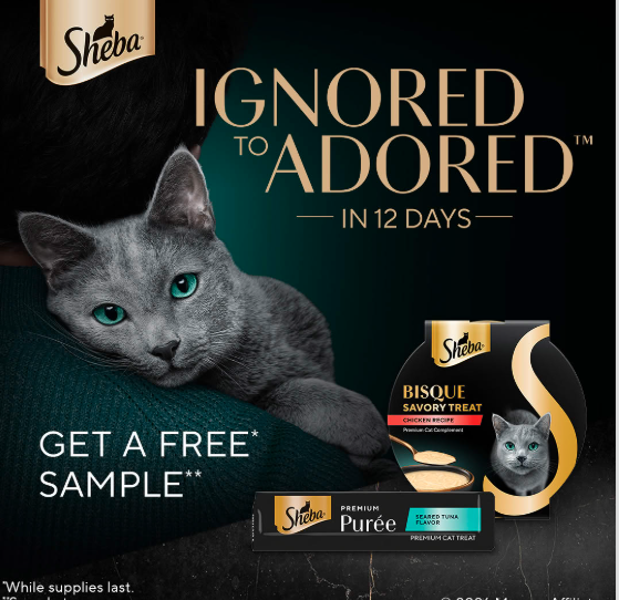 FREE sample of SHEBA® Bisque or Purée