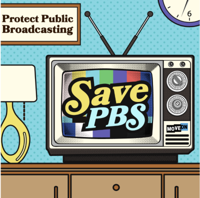 FREE \"Save PBS\" sticker!