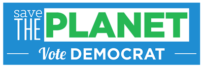 Free Save the Planet Vote Democrat Sticker