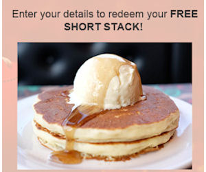 Free  Short Stack at The Pancake Parlour