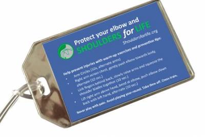 Free Shoulder and Elbow Injury Prevention Gym Bag Tags (IL, WI and IN)