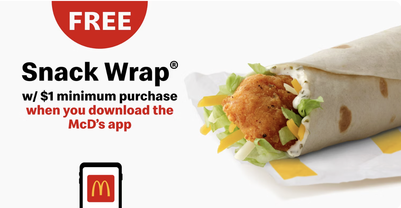Free Snack Wrap at McDonalds