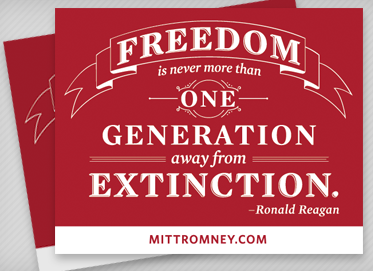 Free Sticker from Mitt Romney