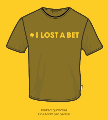 Free T Shirt from I Lost a Bet
