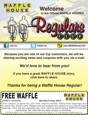 Free Waffle at Waffle House