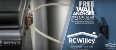 Free Wall Anchors at RC Willey (Utah, Idaho, and Nevada)