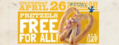 Free Wetzel's Pretzels On April 26th