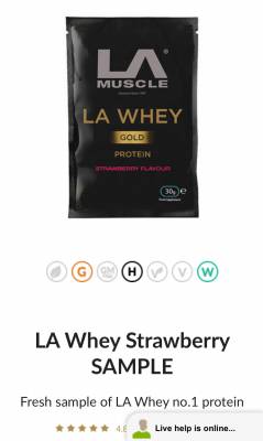 Fresh sample of LA Whey no.1 protein