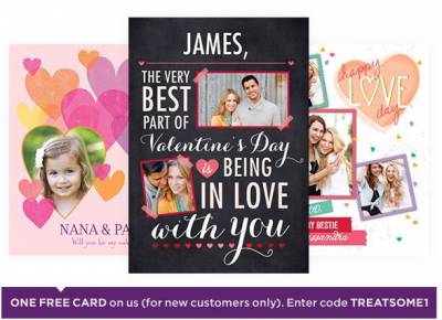 From Shutterfly: Treat.com- One Free Card for Joining Shutterfly's New Greeting Card Service