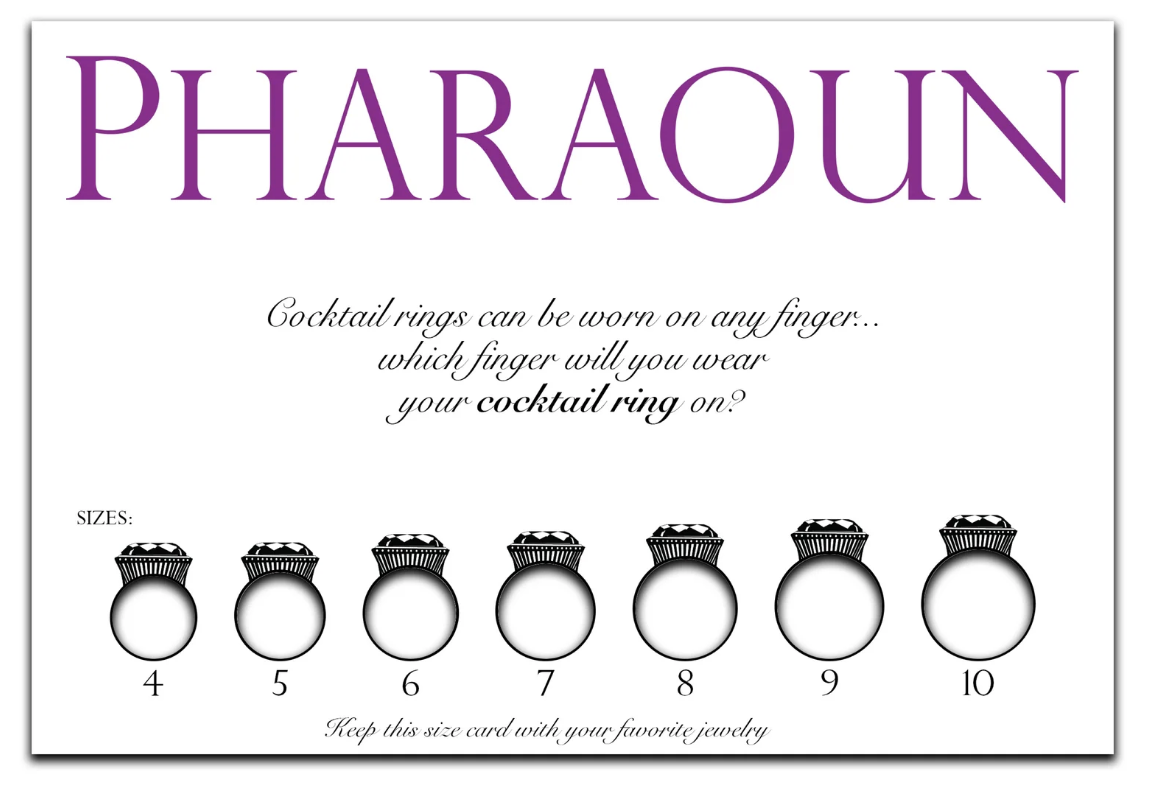 Free Ring Sizer from Pharaoun Jewelry