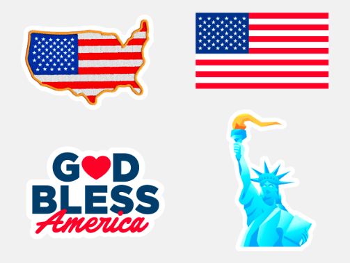 Free USA Sticker Pack from Sticker Mule