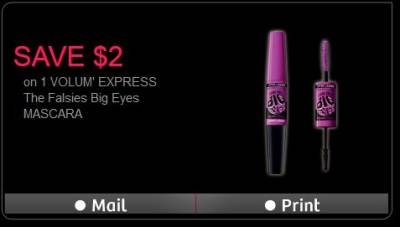 Maybelline Canada: Printable/Mail Coupon $2 off VOLUM' EXPRESS The Falsies Big Eyes Mascara