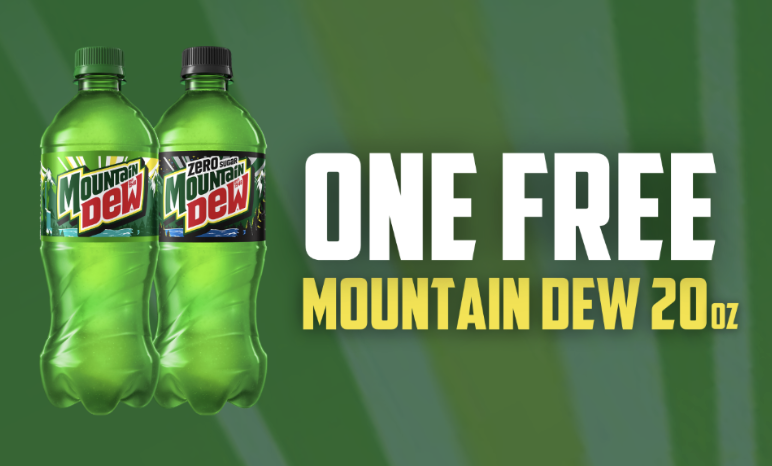 Free Bottle of Mountain Dew