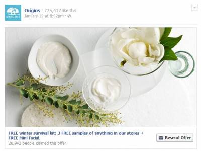 Origins-FREE winter survival kit: 3 FREE samples of anything in our stores + FREE Mini Facial.