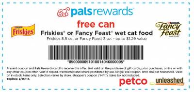 PetCo: Free Can of Friskies or Fancy Feast Wet Cat Food