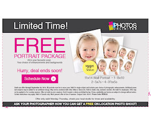 Photos Unlimited Portrait Package