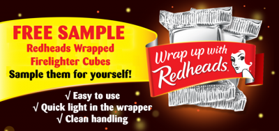 Redheads Wrapped Firelighter Cube Sample Pack