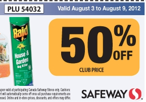 Safeway Coupon - 50% off Raid
