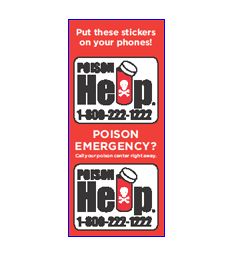US HRSA Free Poison Help Stickers