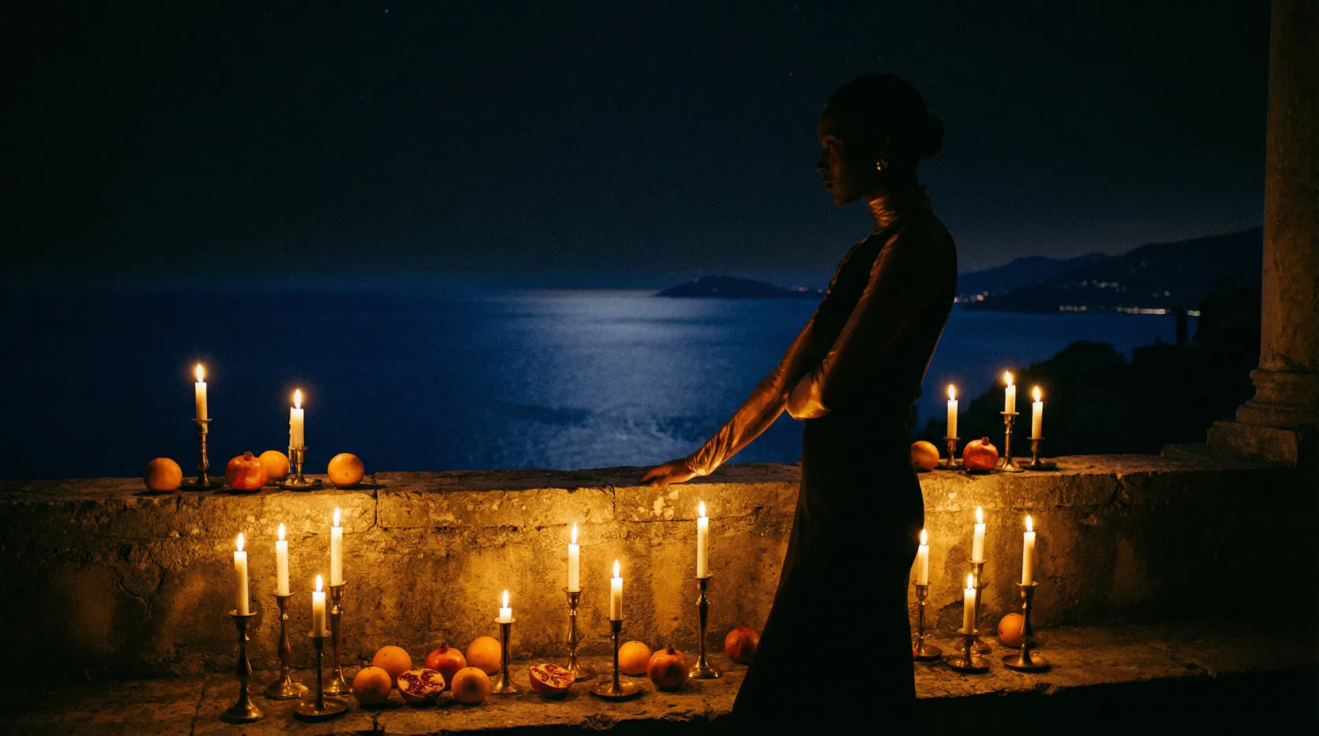 Mediterranean night scene