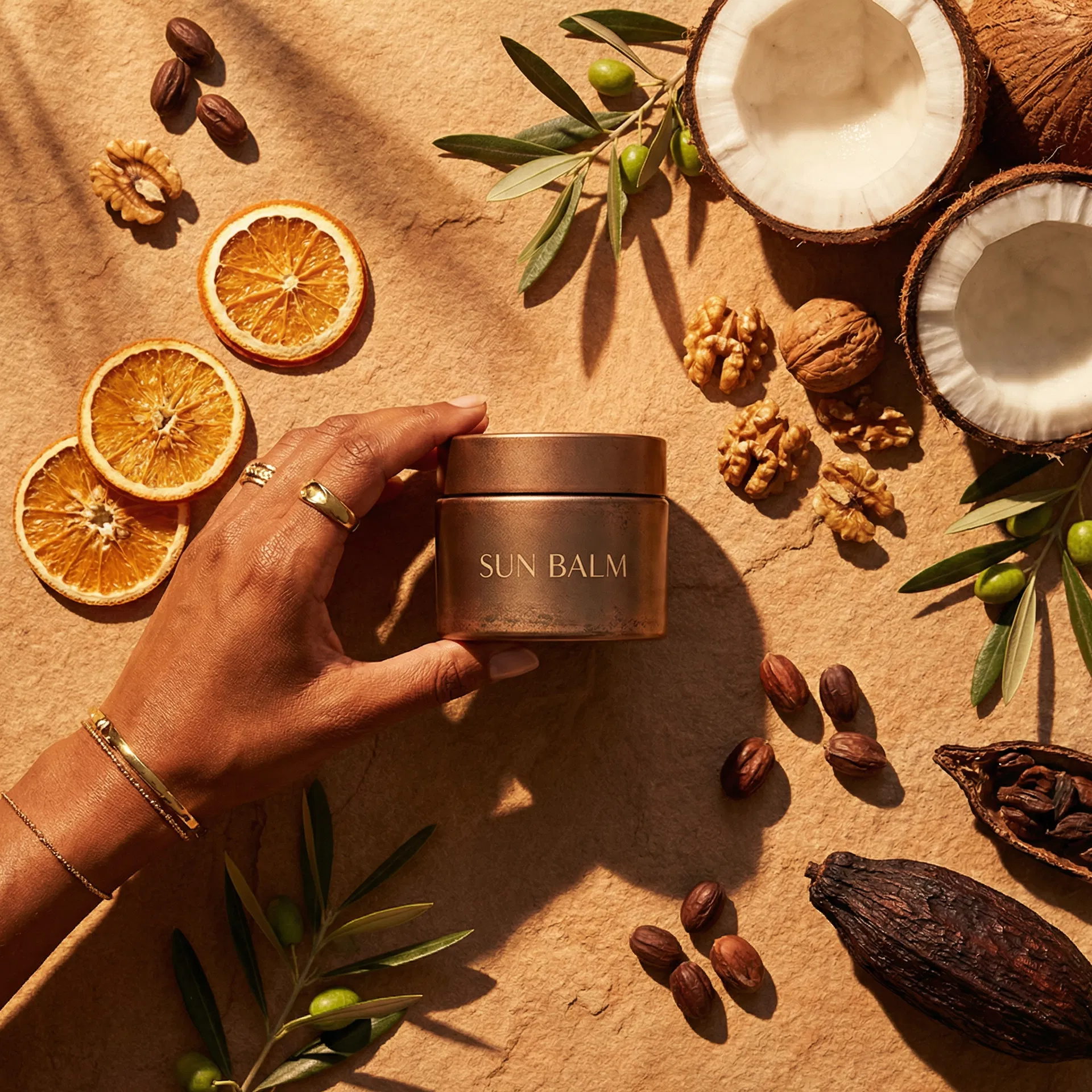 Sun Balm ritual with ingredients