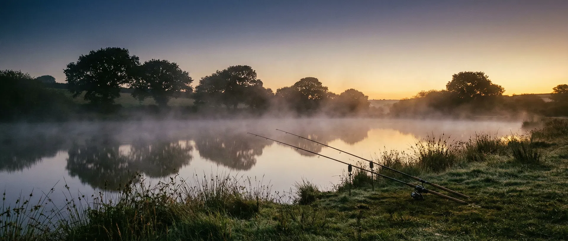 Misty lake at dawn \u2013 Cornwall