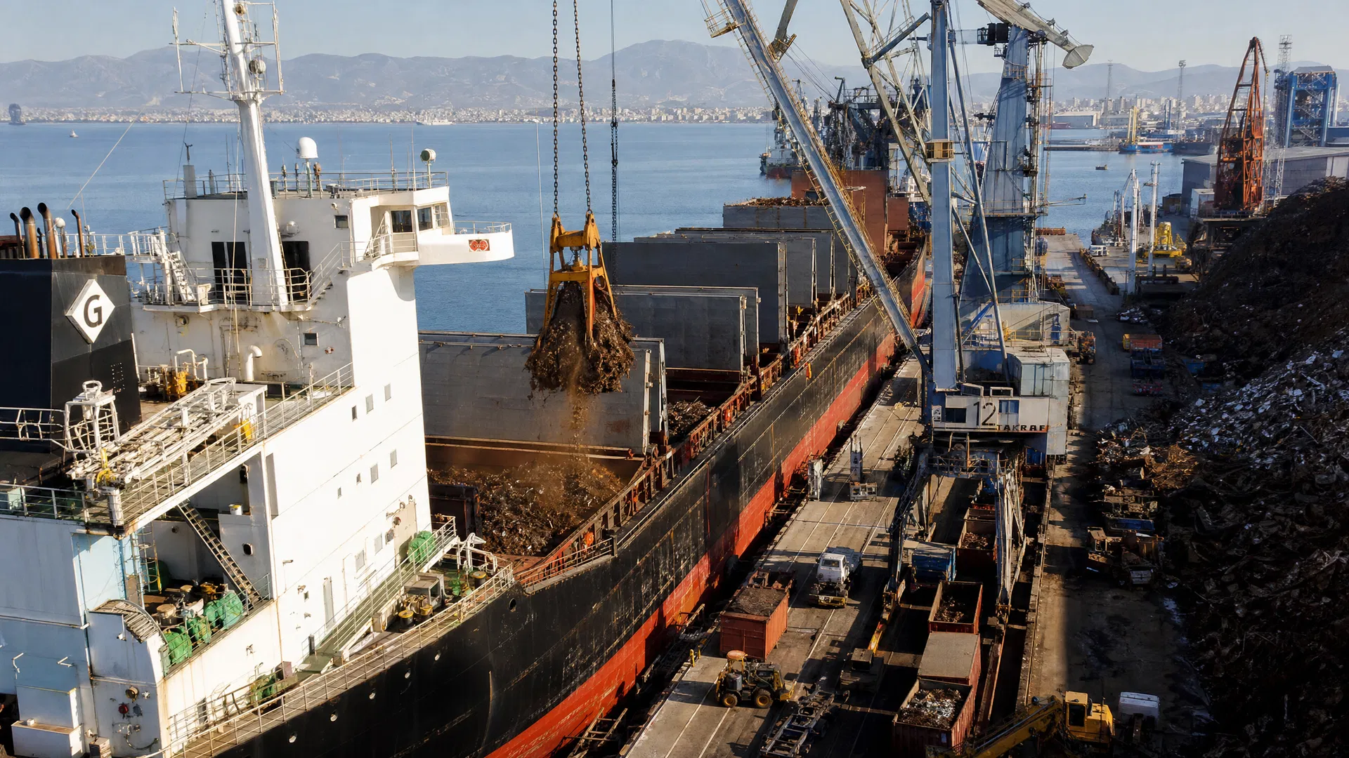 Scrap loading at port