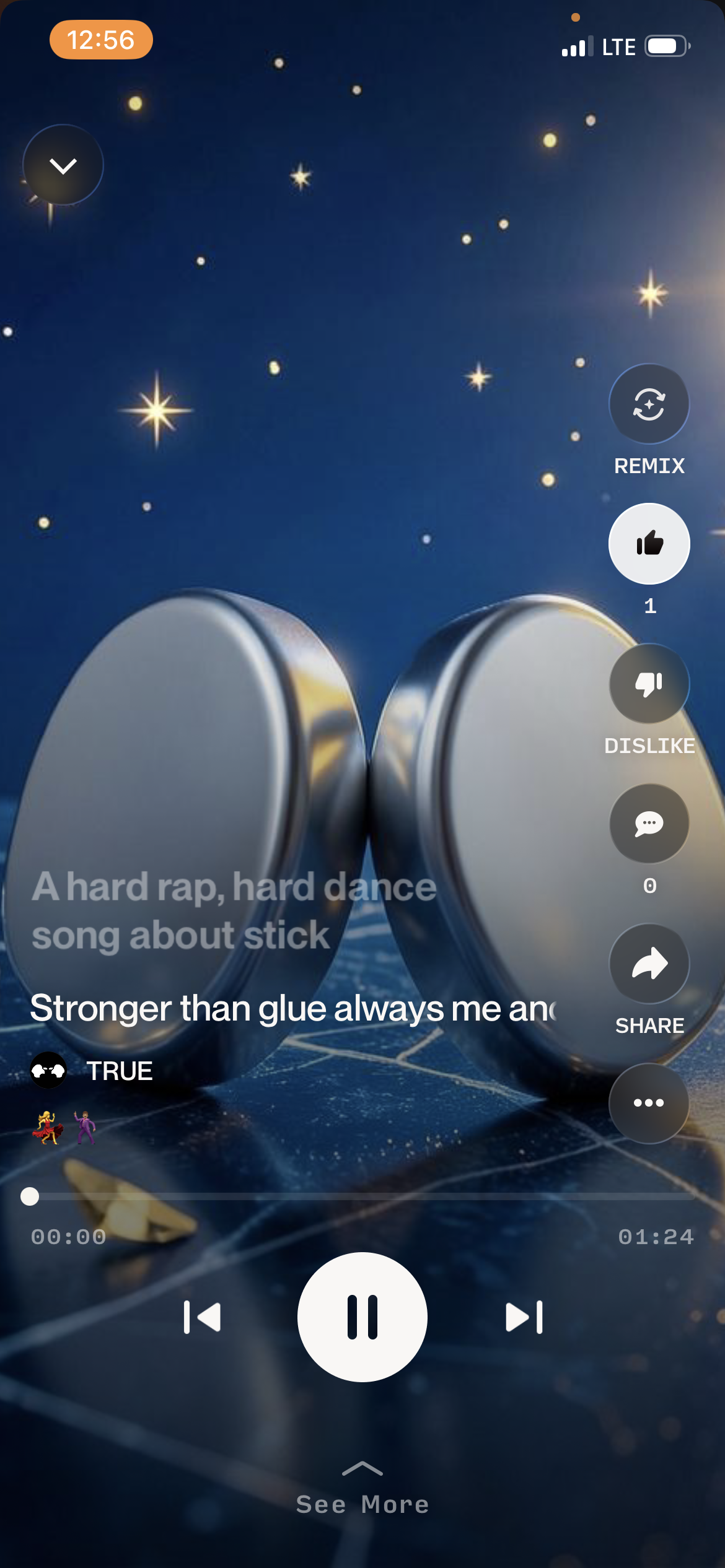 Stronger than glue always me and you…