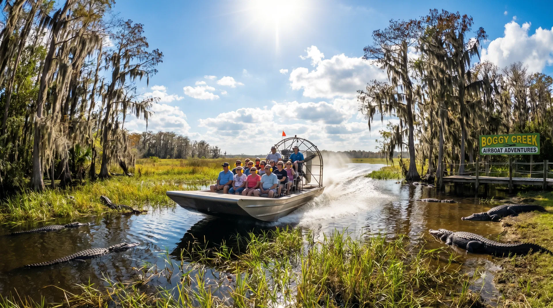 Boggy Creek Airboat Adventures — Aventura nos pântanos da Flórida