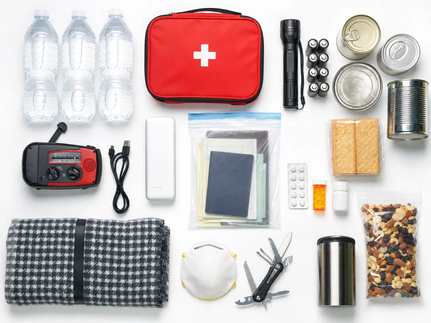Kit de emergência para furacão