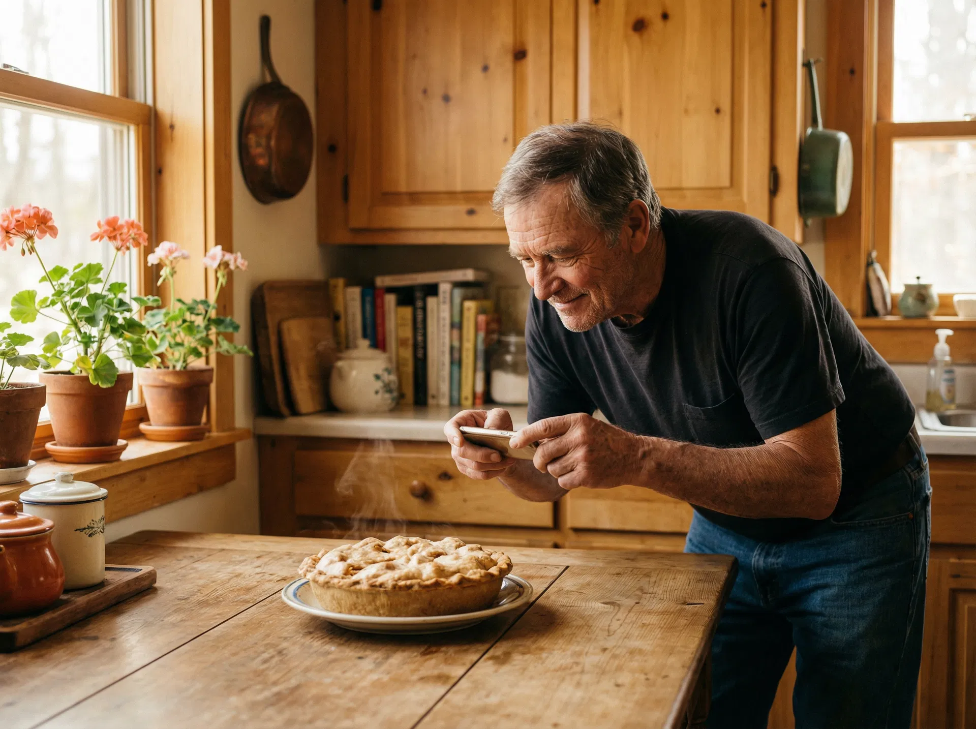 Senior sharing a photo