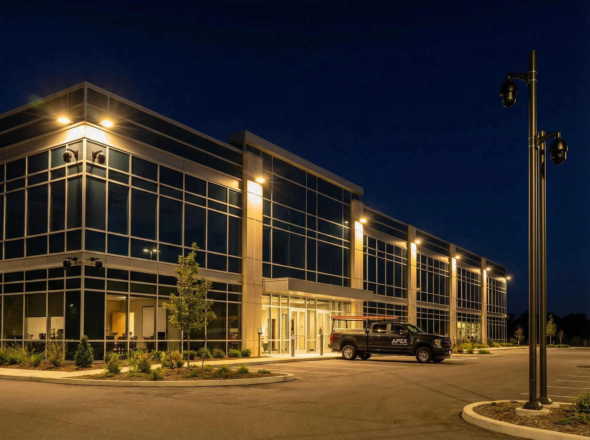 Commercial security camera installation