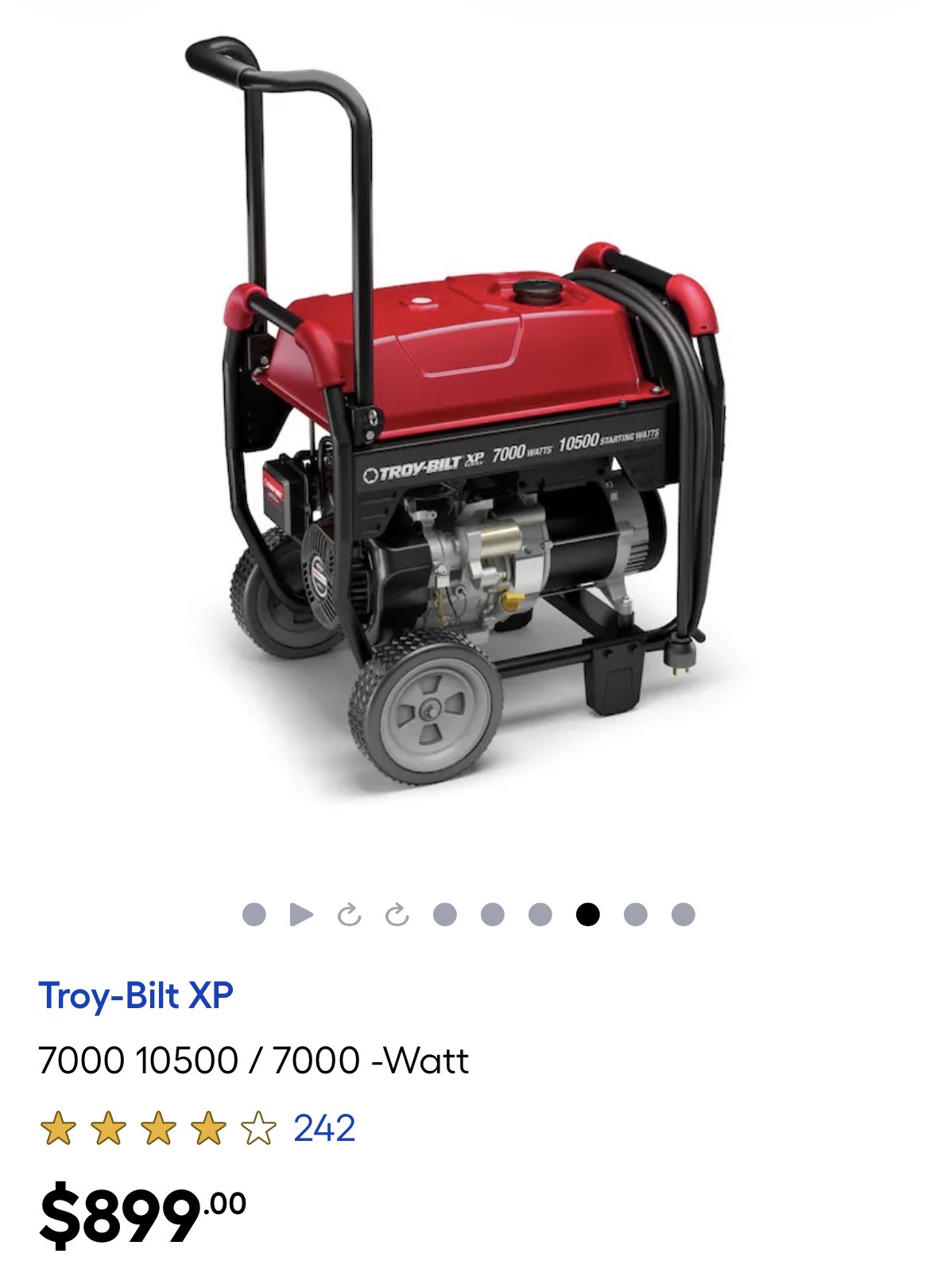 Troy Bilt 7000 Watt XP Series Portable Generator