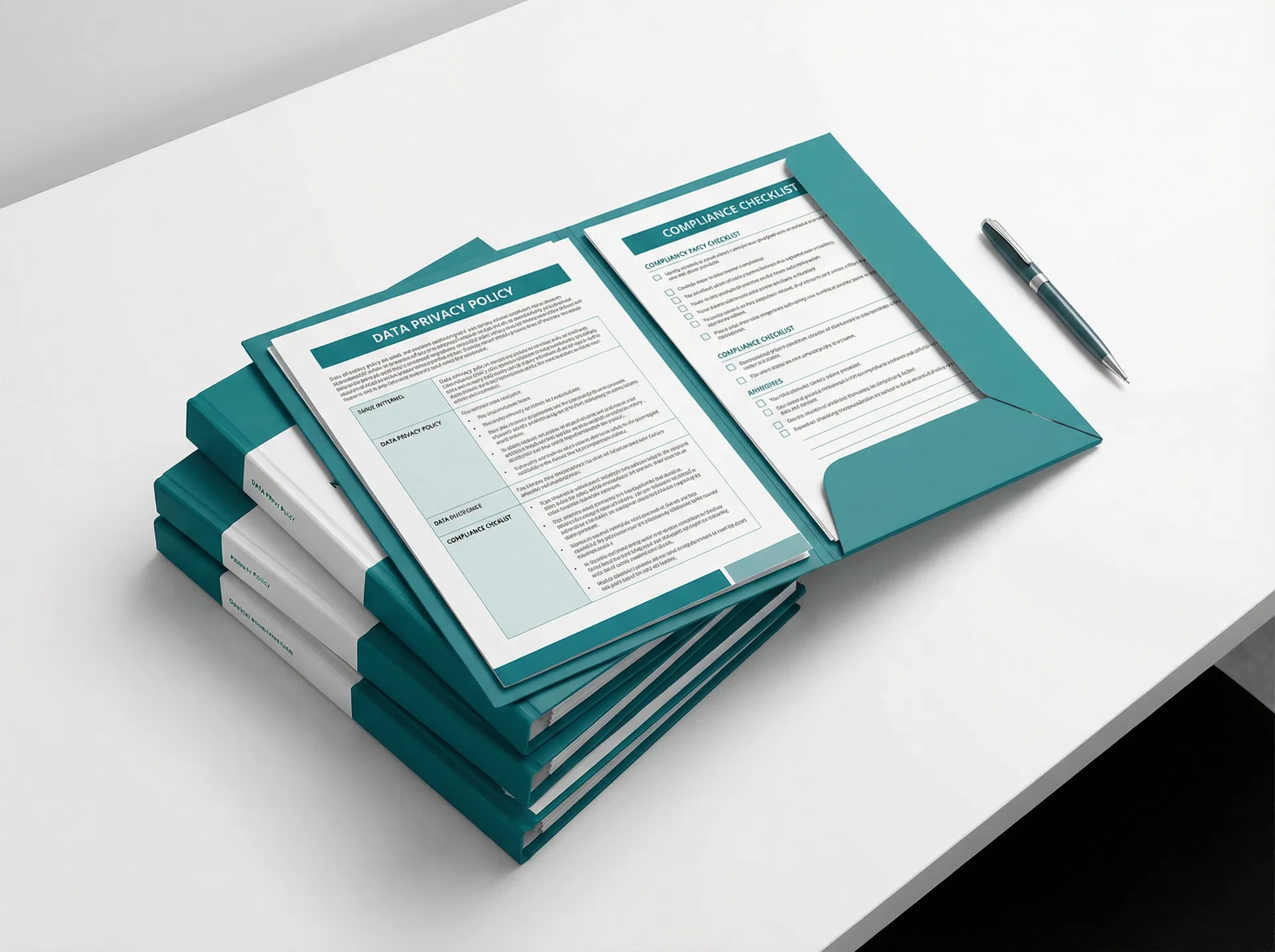 Stack of compliance policy documents