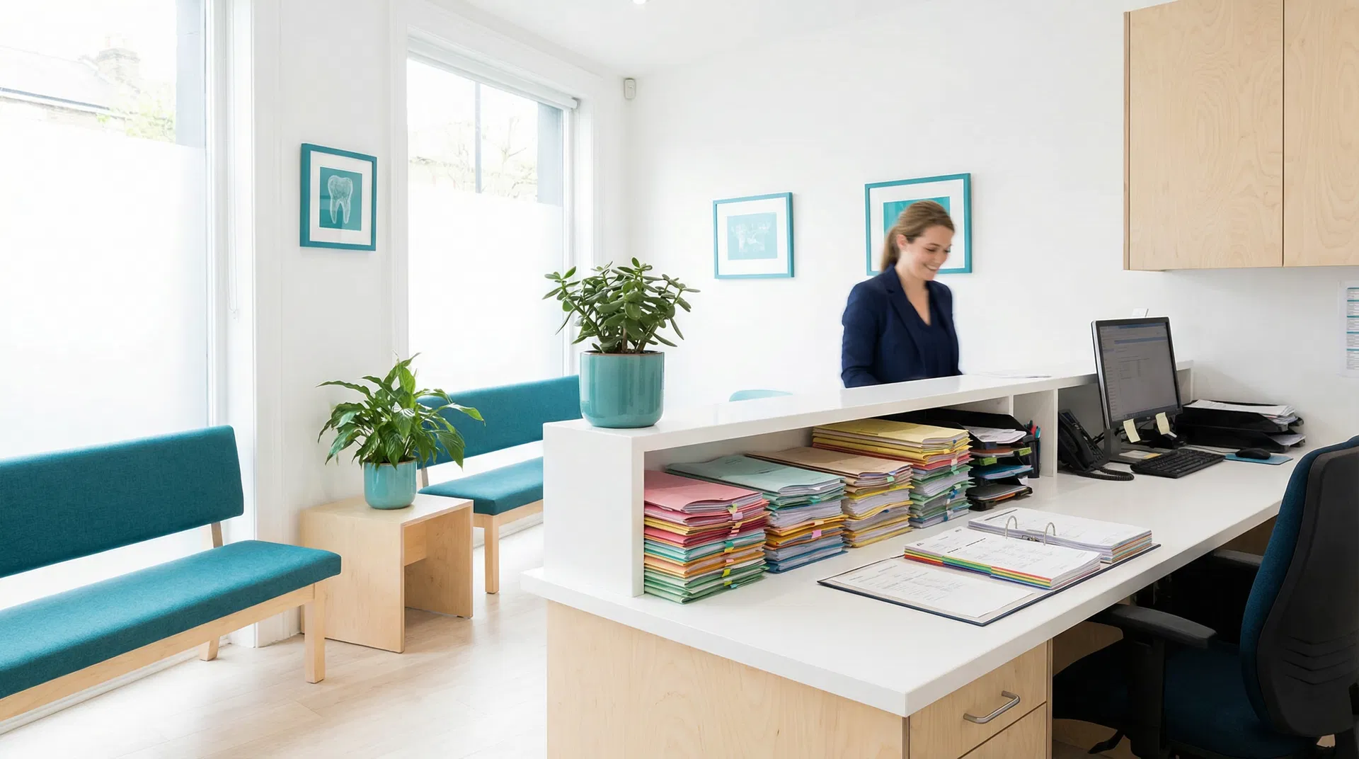 Modern GP and dental practice reception